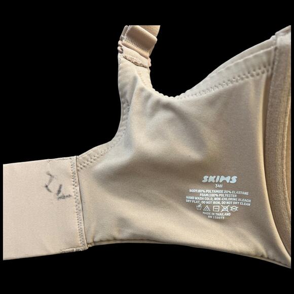 NWT SKIMS Fit Everybody T-Shirt Bra in Clay Size 34H by Kim Kardashian - Picture 6 of 6